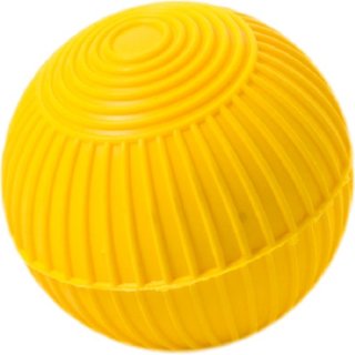 Wurfball Kunststoff mit Rillen 200g (Kids Cup), 65mm, blau, rot oder gelb